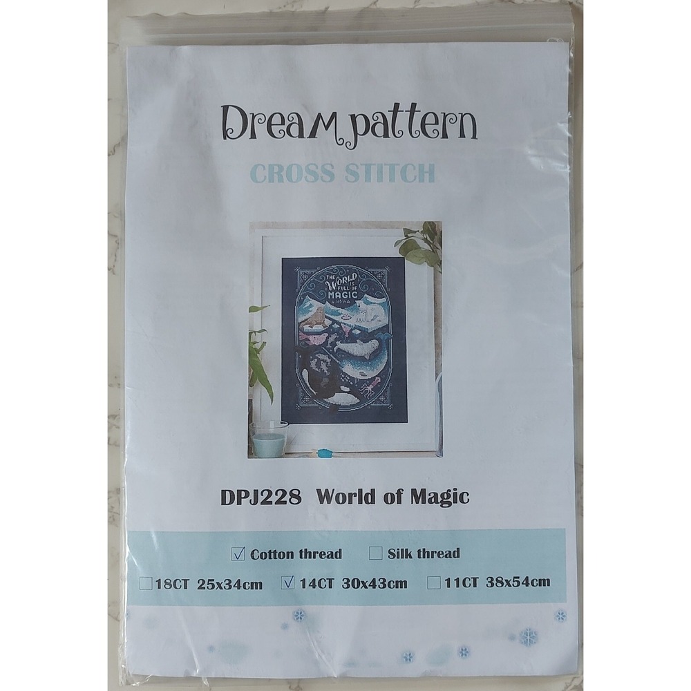 Sea Creature Cross Stitch Kit Whale Narwhal Buluga Orca Seal needlework kit 436